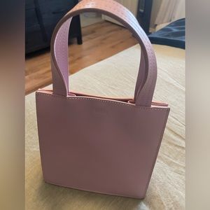 BAGGU Small Leather Retail Tote - Lilac